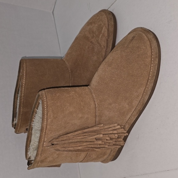 Bjorndal Studded Fringe Back Zip & Snap Leather Winter Boot Womens Size 9 - Picture 1 of 16